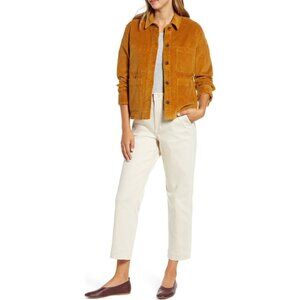 EVERLANE Women's Corduroy Chore Jacket Golden Brown Color